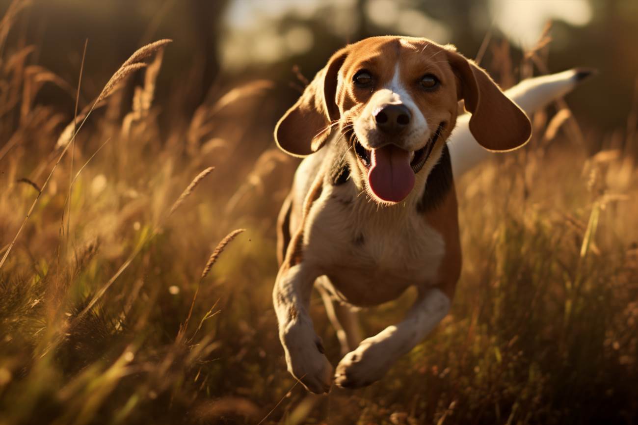 Beagle na polowaniu